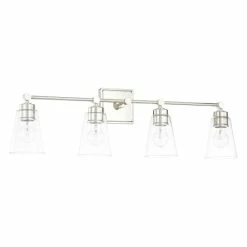 Best reviews of 🔥 Capital Lighting 33-inch 4-light Bath/ Vanity Fixture W/ Clear Glass Polished Nickel ✔️