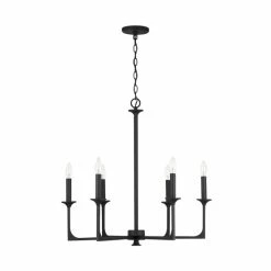 Best Pirce ❤️ Capital Lighting Clint 6-light Black Iron Chandelier 🔥