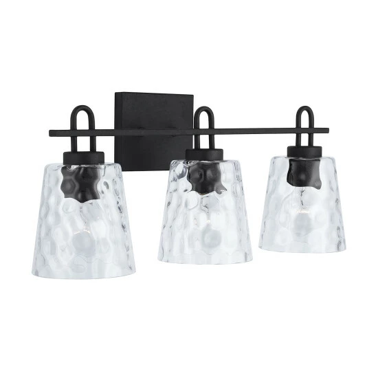 Brand new ๐ Capital Lighting Fenton 3-light Black Iron Bath/ Vanity Fixture W/ Clear Water Glass ๐คฉ 1 Brand new ๐ Capital Lighting Fenton 3-light Black Iron Bath/ Vanity Fixture W/ Clear Water Glass ๐คฉ