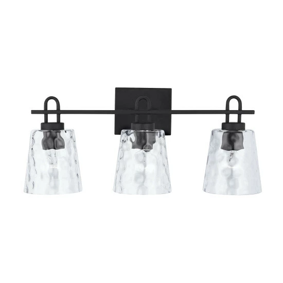 Brand new ๐ Capital Lighting Fenton 3-light Black Iron Bath/ Vanity Fixture W/ Clear Water Glass ๐คฉ 3 Brand new ๐ Capital Lighting Fenton 3-light Black Iron Bath/ Vanity Fixture W/ Clear Water Glass ๐คฉ - Image 3