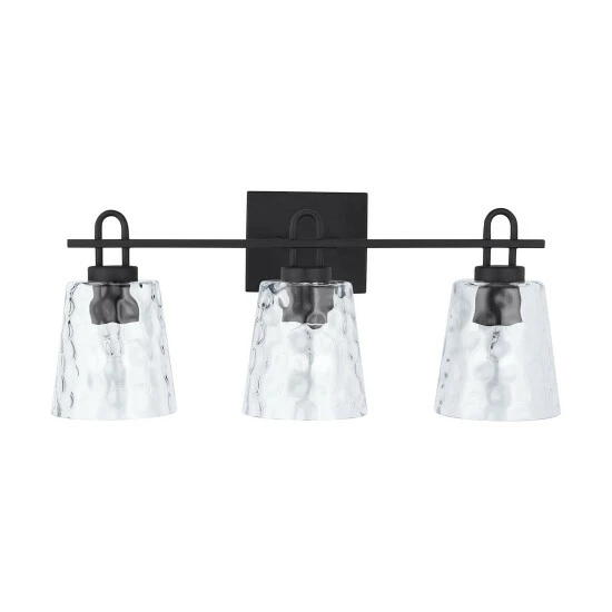 Brand new ๐ Capital Lighting Fenton 3-light Black Iron Bath/ Vanity Fixture W/ Clear Water Glass ๐คฉ 4 Brand new ๐ Capital Lighting Fenton 3-light Black Iron Bath/ Vanity Fixture W/ Clear Water Glass ๐คฉ - Image 4
