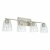 Brand new 🔔 Capital Lighting Sylvia 4-light 34-inch Bath/ Vanity Fixture W/ Clear Seeded Glass Antique Silver 🔔
