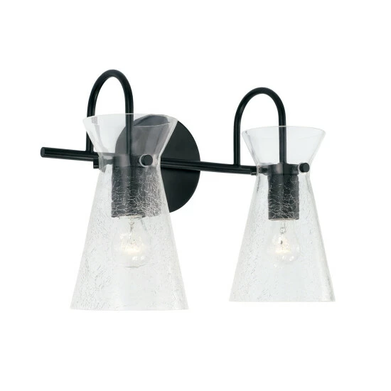 Best deal ๐ Capital Lighting Mila 2-light Bath/ Vanity Fixture W/ Clear Half-Crackle Glass Aged Brass ๐ 5 Best deal ๐ Capital Lighting Mila 2-light Bath/ Vanity Fixture W/ Clear Half-Crackle Glass Aged Brass ๐ - Image 5