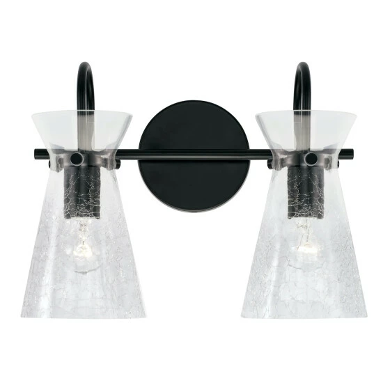 Best deal ๐ Capital Lighting Mila 2-light Bath/ Vanity Fixture W/ Clear Half-Crackle Glass Aged Brass ๐ 6 Best deal ๐ Capital Lighting Mila 2-light Bath/ Vanity Fixture W/ Clear Half-Crackle Glass Aged Brass ๐ - Image 6