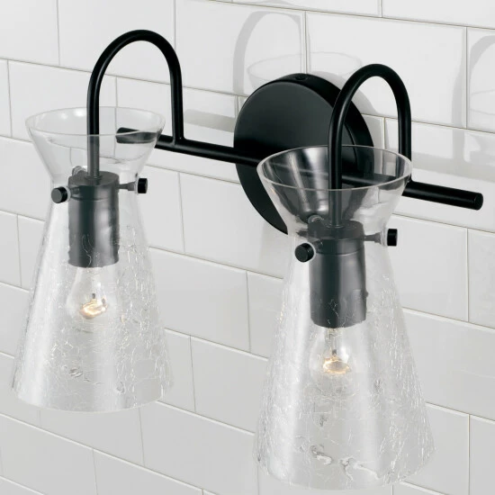 Best deal ๐ Capital Lighting Mila 2-light Bath/ Vanity Fixture W/ Clear Half-Crackle Glass Aged Brass ๐ 8 Best deal ๐ Capital Lighting Mila 2-light Bath/ Vanity Fixture W/ Clear Half-Crackle Glass Aged Brass ๐ - Image 8