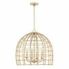 Flash Sale 🌟 Capital Lighting Wren 1-light Matte Brass Large Pendant W/ Handcrafted Rattan 👏