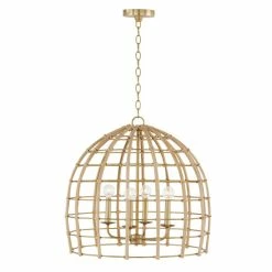 Flash Sale 🌟 Capital Lighting Wren 1-light Matte Brass Large Pendant W/ Handcrafted Rattan 👏 -Capital Lighting Shop unnamed file 3086