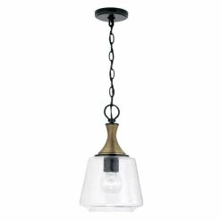 Best deal 😉 Capital Lighting Amara 1-light Matte Black Pendant W/ Diamond Embossed Glass & Black Braided Cord 🛒