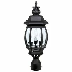 Brand new ⌛ Capital Lighting French Country 3-light Black Outdoor Post Lantern 🥰
