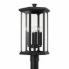 Coupon ✔️ Capital Lighting 4-light Outdoor Post-Lantern W/ Clear Glass Black ✨
