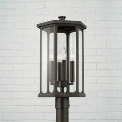 Coupon ✔️ Capital Lighting 4-light Outdoor Post-Lantern W/ Clear Glass Black ✨ -Capital Lighting Shop unnamed file 3138
