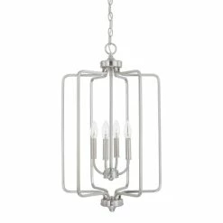 Buy 🔥 Capital Lighting Braylon 4-Light Foyer Pendant Brushed Nickel 🎉