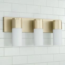 Best Pirce ✨ Capital Lighting Sutton 3-light Soft Gold Bath/ Vanity Fixture W/ Soft White Glass 🌟 -Capital Lighting Shop unnamed file 3153