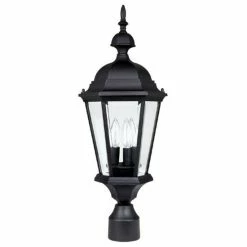 Flash Sale ⭐ Capital Lighting Carraige House 3-light Black Outdoor Post Head 🧨