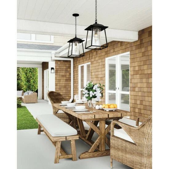 Outlet โญ Capital Lighting Durham 10.5" 1-light Outdoor Hanging Lantern Pendant W/ Clear Seeded Glass Oiled Bronze ๐ 3 Outlet โญ Capital Lighting Durham 10.5" 1-light Outdoor Hanging Lantern Pendant W/ Clear Seeded Glass Oiled Bronze ๐ - Image 3