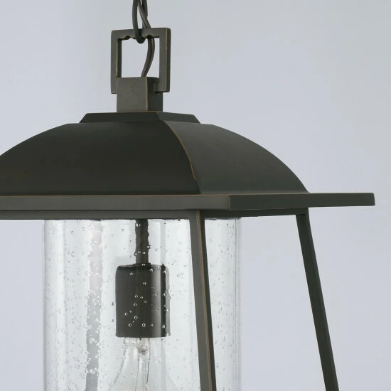 Outlet โญ Capital Lighting Durham 10.5" 1-light Outdoor Hanging Lantern Pendant W/ Clear Seeded Glass Oiled Bronze ๐ 7 Outlet โญ Capital Lighting Durham 10.5" 1-light Outdoor Hanging Lantern Pendant W/ Clear Seeded Glass Oiled Bronze ๐ - Image 7