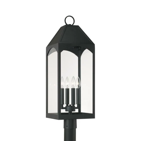 Brand new ๐ Capital Lighting 4-light Black Outdoor Post-Lantern W/ Clear Glass โ๏ธ 1 Brand new ๐ Capital Lighting 4-light Black Outdoor Post-Lantern W/ Clear Glass โ๏ธ