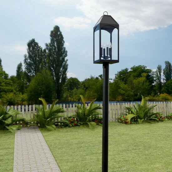 Brand new ๐ Capital Lighting 4-light Black Outdoor Post-Lantern W/ Clear Glass โ๏ธ 2 Brand new ๐ Capital Lighting 4-light Black Outdoor Post-Lantern W/ Clear Glass โ๏ธ - Image 2