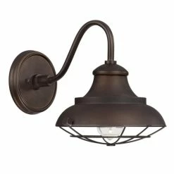 Best Sale 👏 Capital Lighting Barn Style 1-light Burnished Bronze Outdoor Wall Mount ✔️