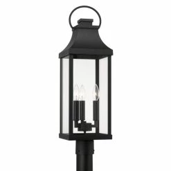 Cheapest 🔔 Capital Lighting 3-light Outdoor Post-Lantern W/ Clear Glass Oiled Bronze 🔥