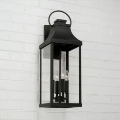 Best Pirce 🎁 Capital Lighting Bradford Outdoor 4-light Extra Large Wall Lantern W/ Clear Glass Black ⌛ -Capital Lighting Shop unnamed file 34