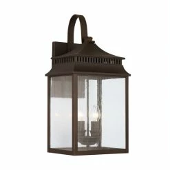 Outlet ✨ Capital Lighting Sutter Creek Oiled Bronze Outdoor Wall Lantern W/ Antiqued Water Glass 💯 -Capital Lighting Shop unnamed file 340