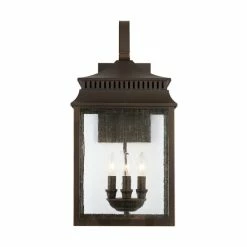 Outlet ✨ Capital Lighting Sutter Creek Oiled Bronze Outdoor Wall Lantern W/ Antiqued Water Glass 💯 -Capital Lighting Shop unnamed file 342