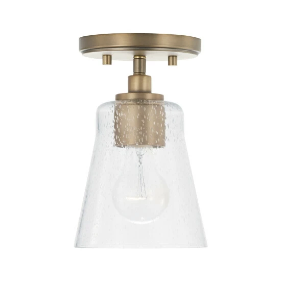 Best Sale ๐คฉ Capital Lighting Baker 1-light Mini Pendant/ Semi-Flush Mount W/ Clear Seeded Glass Aged Brass ๐ 1 Best Sale ๐คฉ Capital Lighting Baker 1-light Mini Pendant/ Semi-Flush Mount W/ Clear Seeded Glass Aged Brass ๐