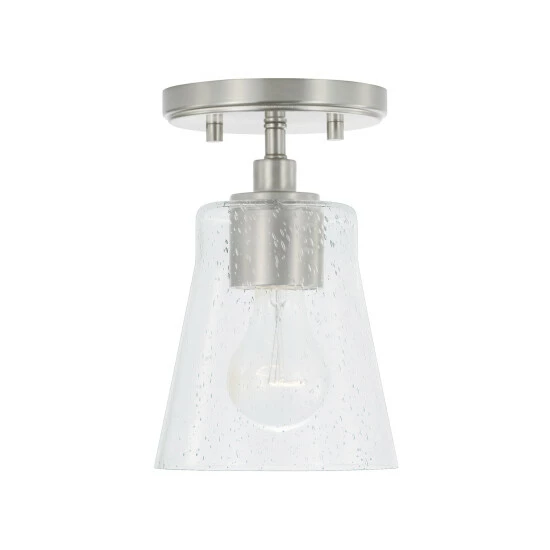Best Sale ๐คฉ Capital Lighting Baker 1-light Mini Pendant/ Semi-Flush Mount W/ Clear Seeded Glass Aged Brass ๐ 4 Best Sale ๐คฉ Capital Lighting Baker 1-light Mini Pendant/ Semi-Flush Mount W/ Clear Seeded Glass Aged Brass ๐ - Image 4