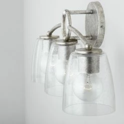 Promo 💯 Capital Lighting Oran 3-light Antique Silver Bath/ Vanity Fixture W/ Clear Seeded Glass ⌛ -Capital Lighting Shop unnamed file 377