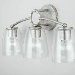 Promo 💯 Capital Lighting Oran 3-light Antique Silver Bath/ Vanity Fixture W/ Clear Seeded Glass ⌛ -Capital Lighting Shop unnamed file 378