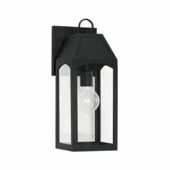 Best deal 🛒 Capital Lighting Burton Outdoor 1-light Black Small Wall Lantern W/ Clear Glass ✨