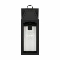 Best deal 🛒 Capital Lighting Burton Outdoor 1-light Black Small Wall Lantern W/ Clear Glass ✨ -Capital Lighting Shop unnamed file 381