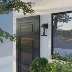 Best deal 🛒 Capital Lighting Burton Outdoor 1-light Black Small Wall Lantern W/ Clear Glass ✨ -Capital Lighting Shop unnamed file 382