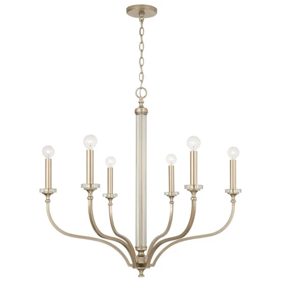 Flash Sale ๐ฏ Capital Lighting Breigh 6-light Brushed Champagne Medium Chandelier ๐ 1 Flash Sale ๐ฏ Capital Lighting Breigh 6-light Brushed Champagne Medium Chandelier ๐