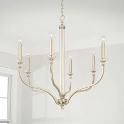 Alternative view of Flash Sale 💯 Capital Lighting Breigh 6-light Brushed Champagne Medium Chandelier 🛒