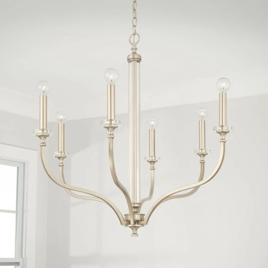 Flash Sale ๐ฏ Capital Lighting Breigh 6-light Brushed Champagne Medium Chandelier ๐ 2 Flash Sale ๐ฏ Capital Lighting Breigh 6-light Brushed Champagne Medium Chandelier ๐ - Image 2
