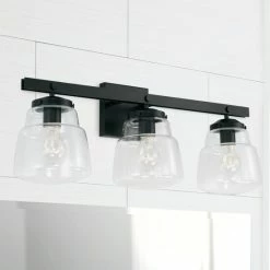 Best reviews of ✔️ Capital Lighting Dillon 3-light 26-inch Bath/ Vanity Fixture W/ Clear Glass Matte Black 🥰 -Capital Lighting Shop unnamed file 399
