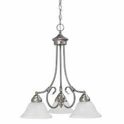 New 🔔 Capital Lighting Hometown 3-light Matte Nickel Chandelier ⌛