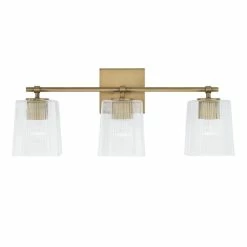 Cheapest 👏 Capital Lighting Lexi 3-light 23-inch Bath/ Vanity Fixture W/ Clear Fluted Square Glass Brushed Nickel 🌟 -Capital Lighting Shop unnamed file 406