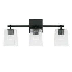 Cheapest 👏 Capital Lighting Lexi 3-light 23-inch Bath/ Vanity Fixture W/ Clear Fluted Square Glass Brushed Nickel 🌟 -Capital Lighting Shop unnamed file 410