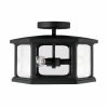 Best Pirce 👍 Capital Lighting Walton 3-light Outdoor Semi-Flush Mount Black 👏