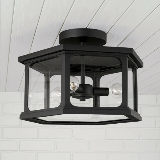 Best Pirce ๐ Capital Lighting Walton 3-light Outdoor Semi-Flush Mount Black ๐ 2 Best Pirce ๐ Capital Lighting Walton 3-light Outdoor Semi-Flush Mount Black ๐ - Image 2