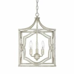 Deals 🎁 Capital Lighting Blakely 3-light Antique Silver Foyer Fixture - Antique Silver ✔️