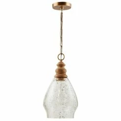 Hot Sale 🧨 Capital Lighting 1-light Light Wood/Glass Pendant 🎉