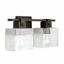 Best deal ✨ Capital Lighting Graham 2-light Oil Rubbed Bronze Bath/ Vanity Fixture W/ Clear Seeded Glass 👏