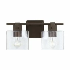 Best deal ✨ Capital Lighting Graham 2-light Oil Rubbed Bronze Bath/ Vanity Fixture W/ Clear Seeded Glass 👏 -Capital Lighting Shop unnamed file 461