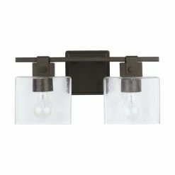 Best deal ✨ Capital Lighting Graham 2-light Oil Rubbed Bronze Bath/ Vanity Fixture W/ Clear Seeded Glass 👏 -Capital Lighting Shop unnamed file 462