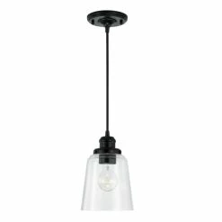 Flash Sale 😉 Capital Lighting Urban 1-light Mini Pendant W/ Clear Glass Matte Black ✔️ -Capital Lighting Shop unnamed file 470