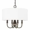 Cheapest 🥰 Capital Lighting 19"W Asher 4-Light White Drum Pendant Champagne Bronze Finish 😀